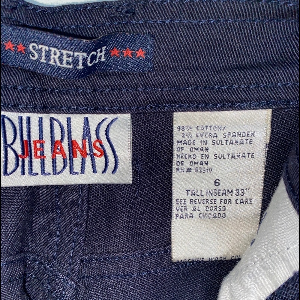 Bill Blass Size 6 Dark Navy Blue High Waist Jeans - Picture 3 of 16